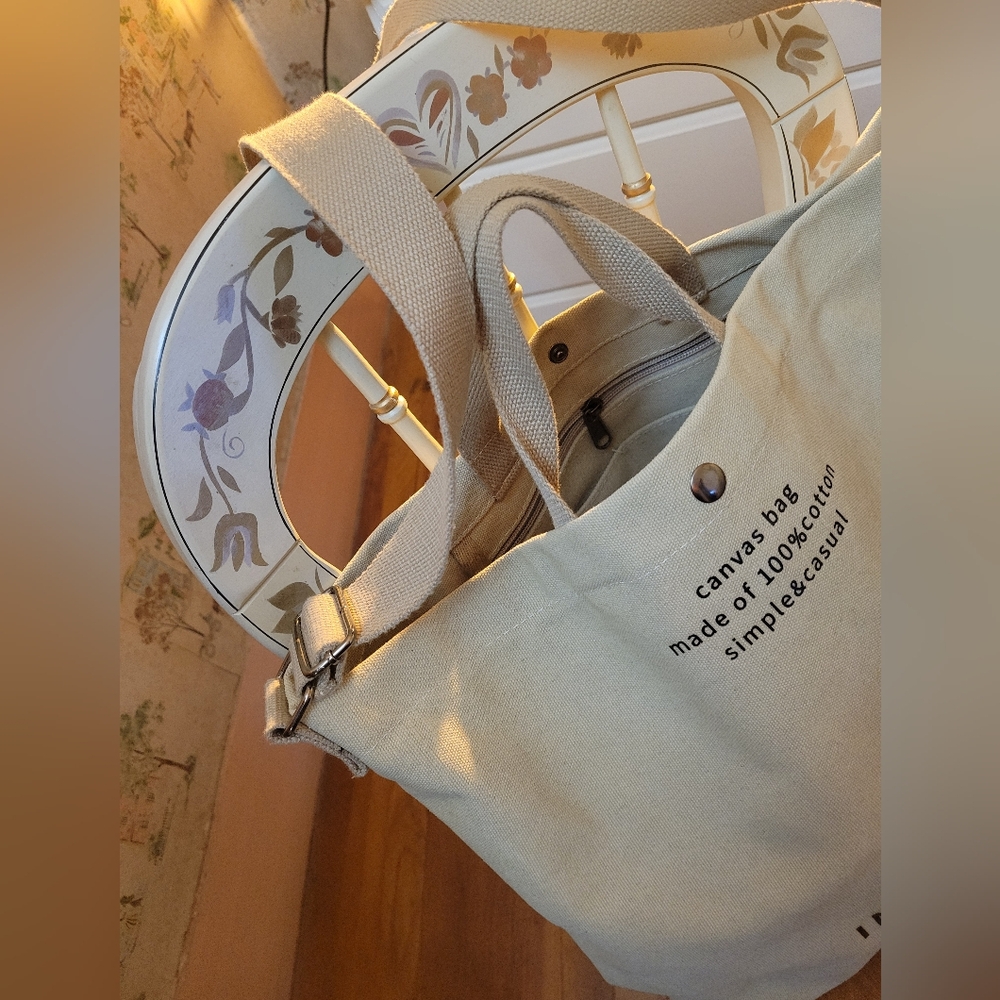 Casual Canvas Tote Bag - Picture 2 of 6